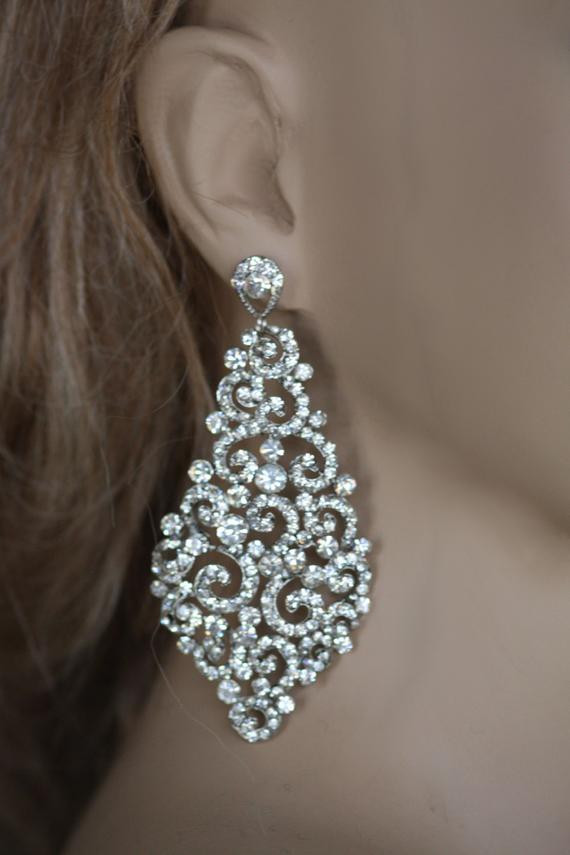 Earring Wedding
 Bridal Earrings Swarovski Crystal Earrings Wedding by