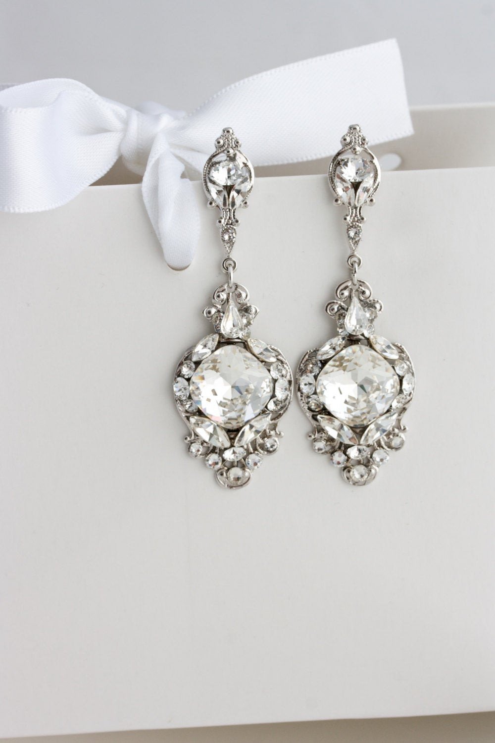 Earring Wedding
 Crystal Wedding Earrings Vintage Bridal Earrings Swarovski