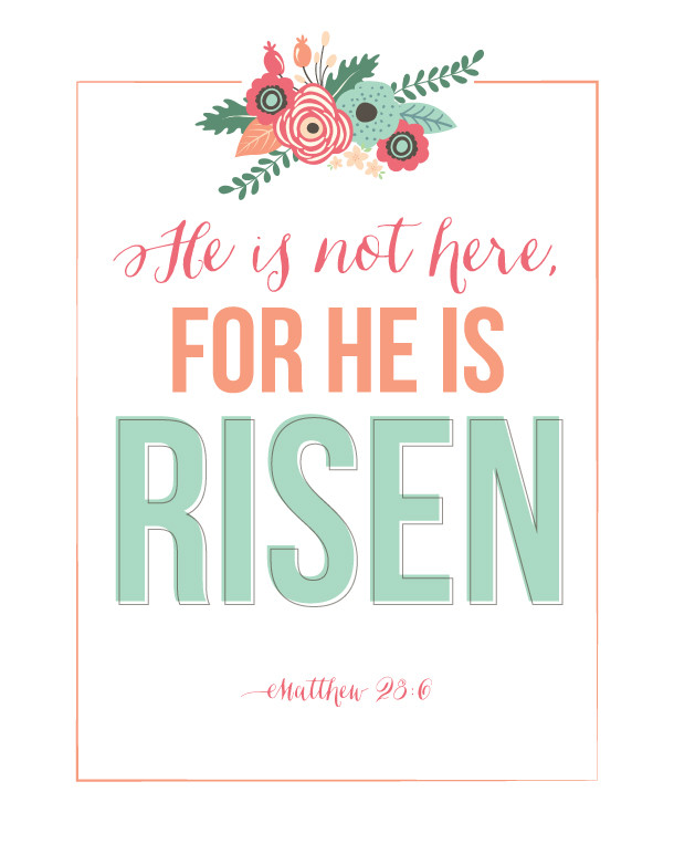 Easter He Has Risen Quotes
 Sunday Encouragement He Is Risen Printable