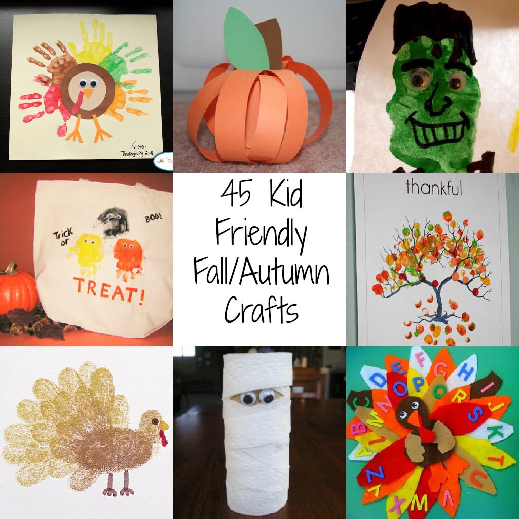 Fall Crafts Pinterest
 45 Kid Friendly Fall Autumn Crafts A Spectacled Owl