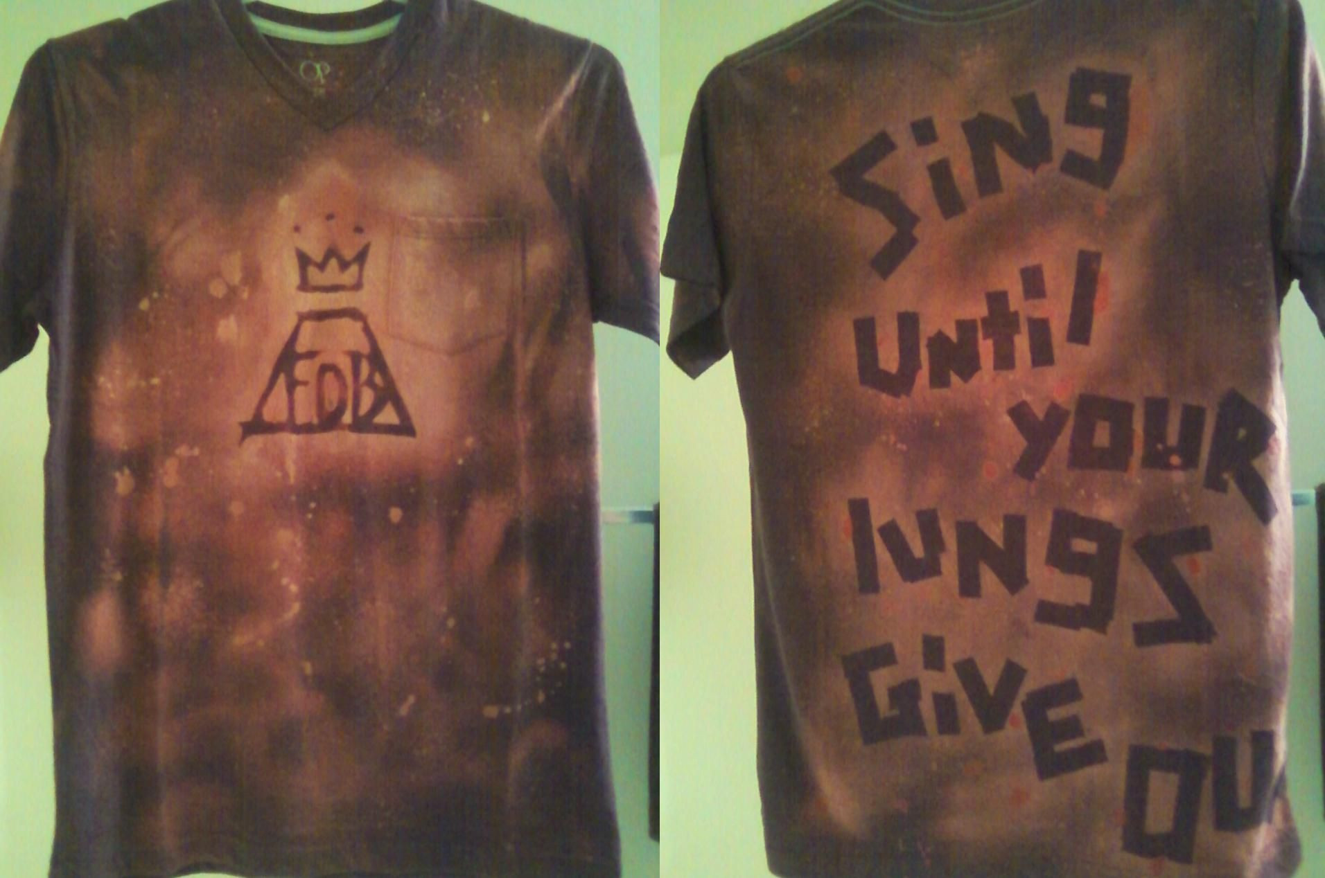 Fall Out Boy Gift
 DIY Fall Out Boy shirt sing until your lungs give out