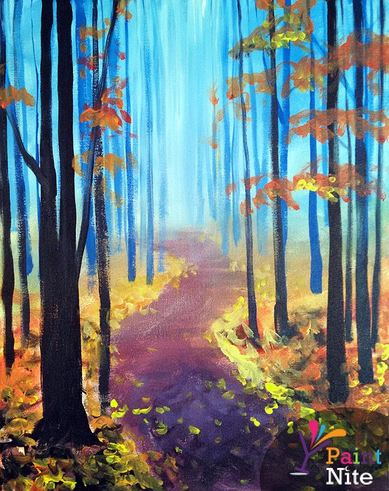 Fall Paint Night Ideas
 Paint Nite A Walk in the Fall