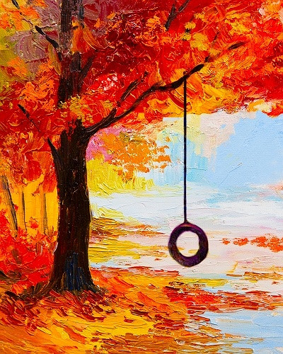 Fall Paint Night Ideas
 Paint Nite Autumn Swing