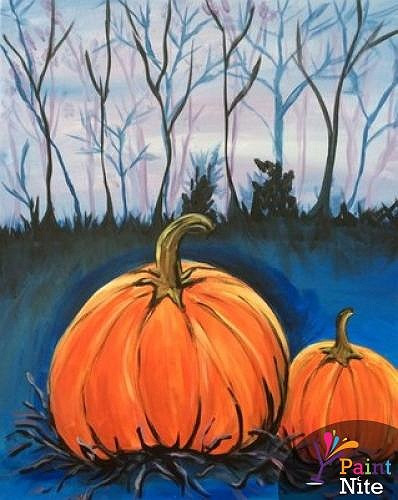 Fall Paint Night Ideas
 Paint Nite Pumpkins at Night