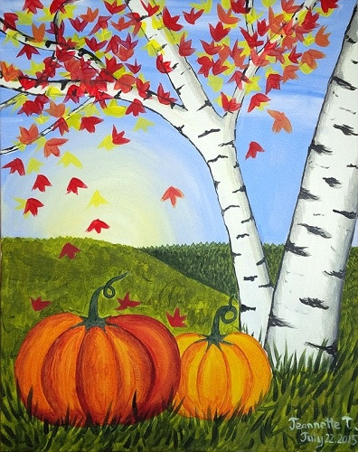 Fall Paint Night Ideas
 Paint Nite Fall Pumpkins
