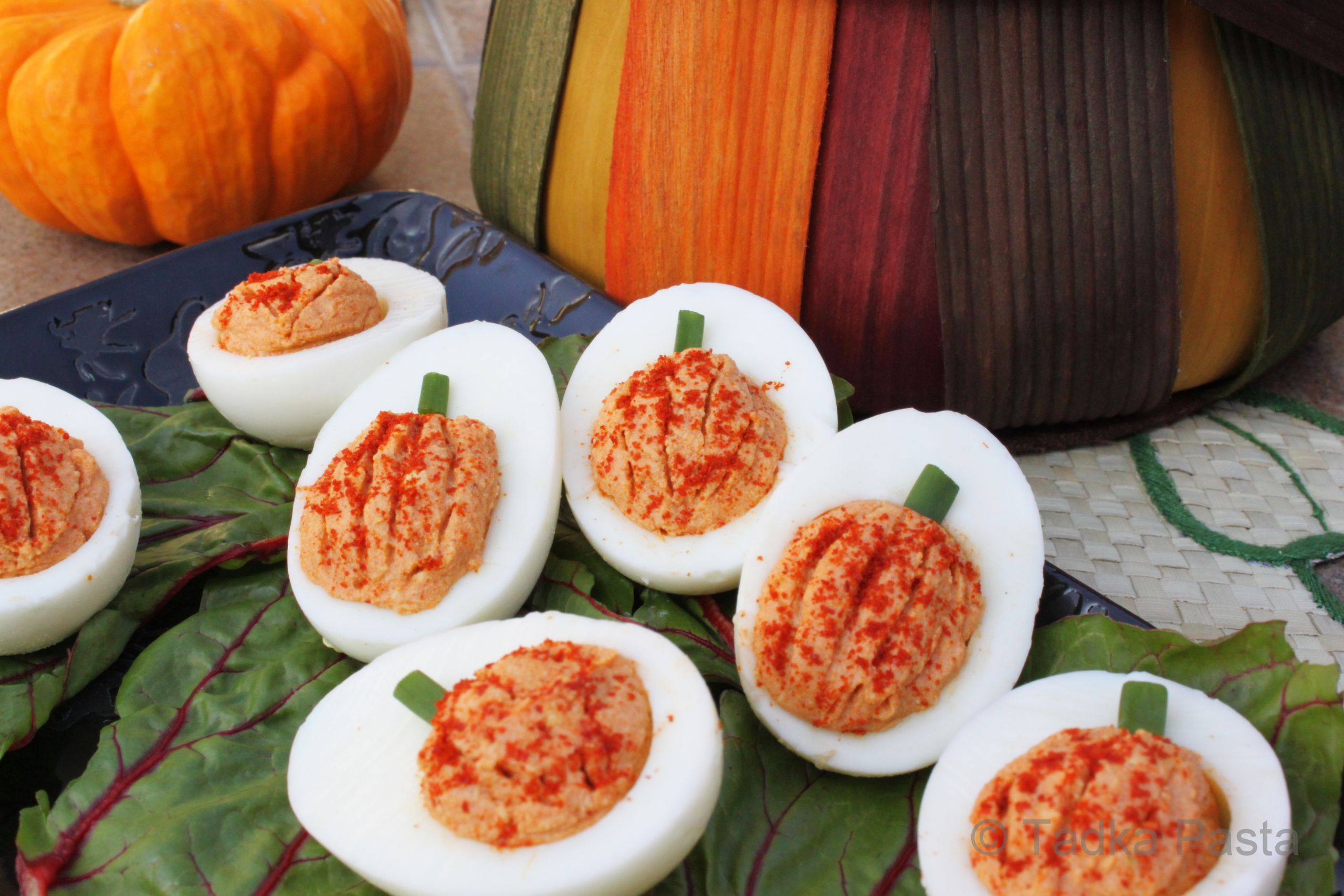 Fall Themed Party Food
 Eggs quisite Eats for Li’l Devils