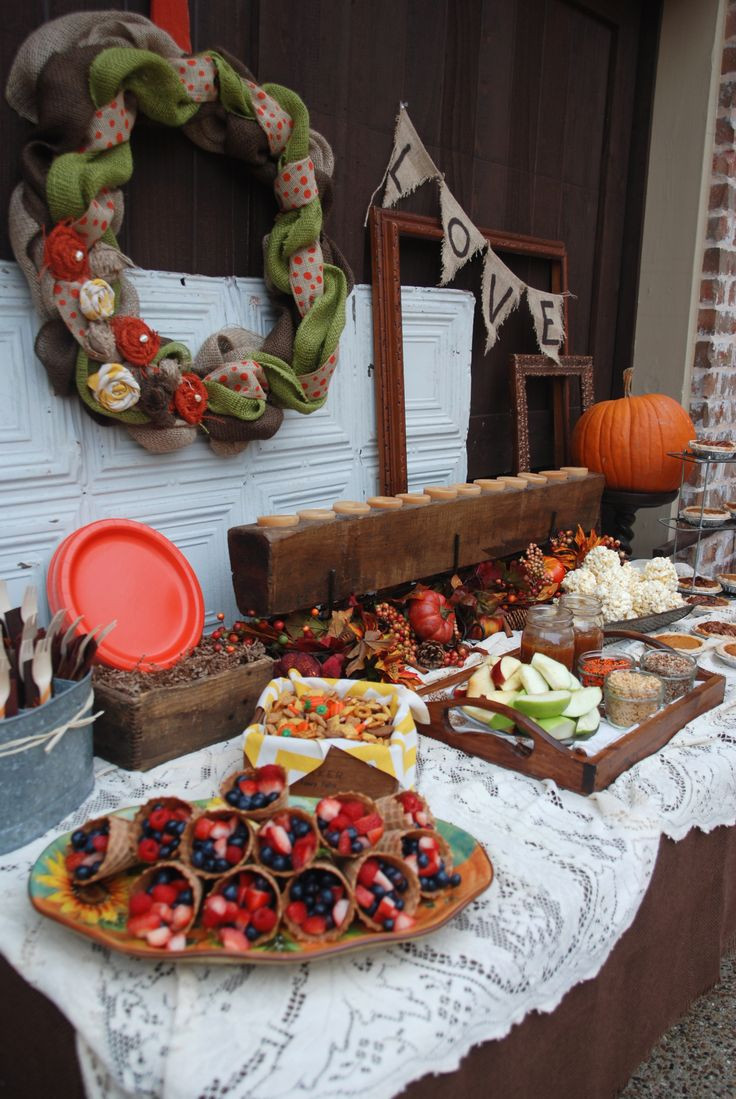 Fall Themed Party Food
 Fall Themed Food Table party ideas