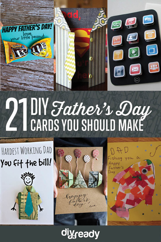 Fathers Day Card Diy
 21 DIY Ideas for Father s Day Cards DIY Ready
