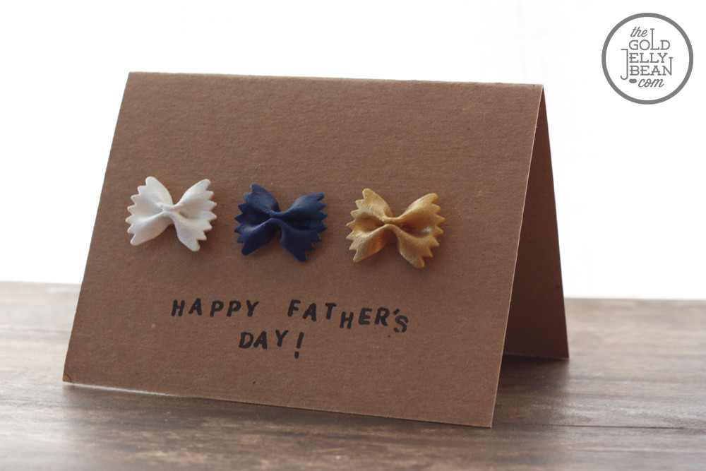 Fathers Day Card Diy
 DIY Father’s Day Cards with Bow Tie Pasta