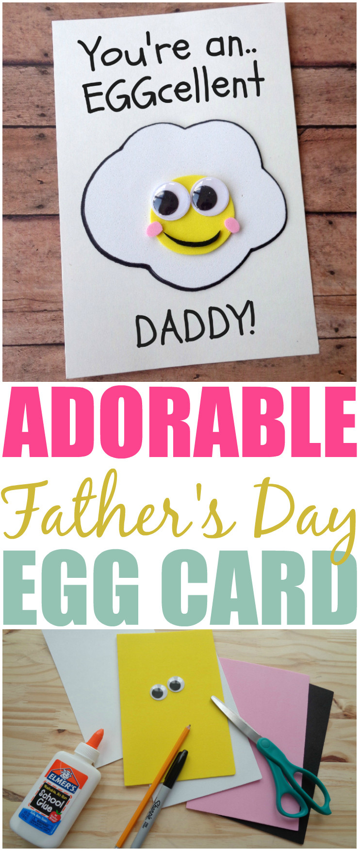 Fathers Day Cards Diy
 DIY Father s Day Card You re An EGGcellent Daddy
