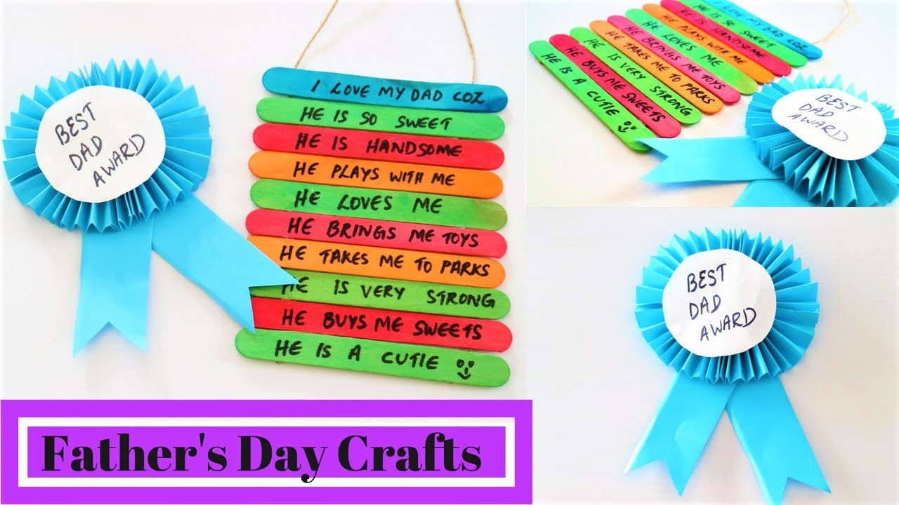Fathers Day Crafts Ideas
 2 Awesome Father s day craft ideas for kids DIY Father s