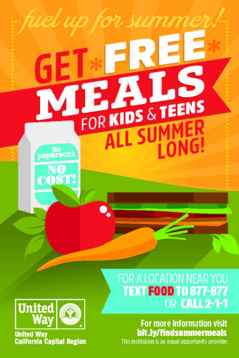Free Summer Food Program
 Free Summer Meals United Way California Capital Region