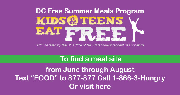 Free Summer Food Program
 DC Free Summer Meals Program