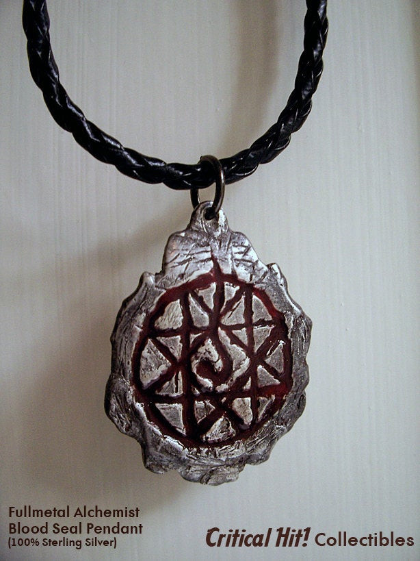 Fullmetal Alchemist Necklace
 Blood Seal Pendant Fullmetal Alchemist Jewelry by