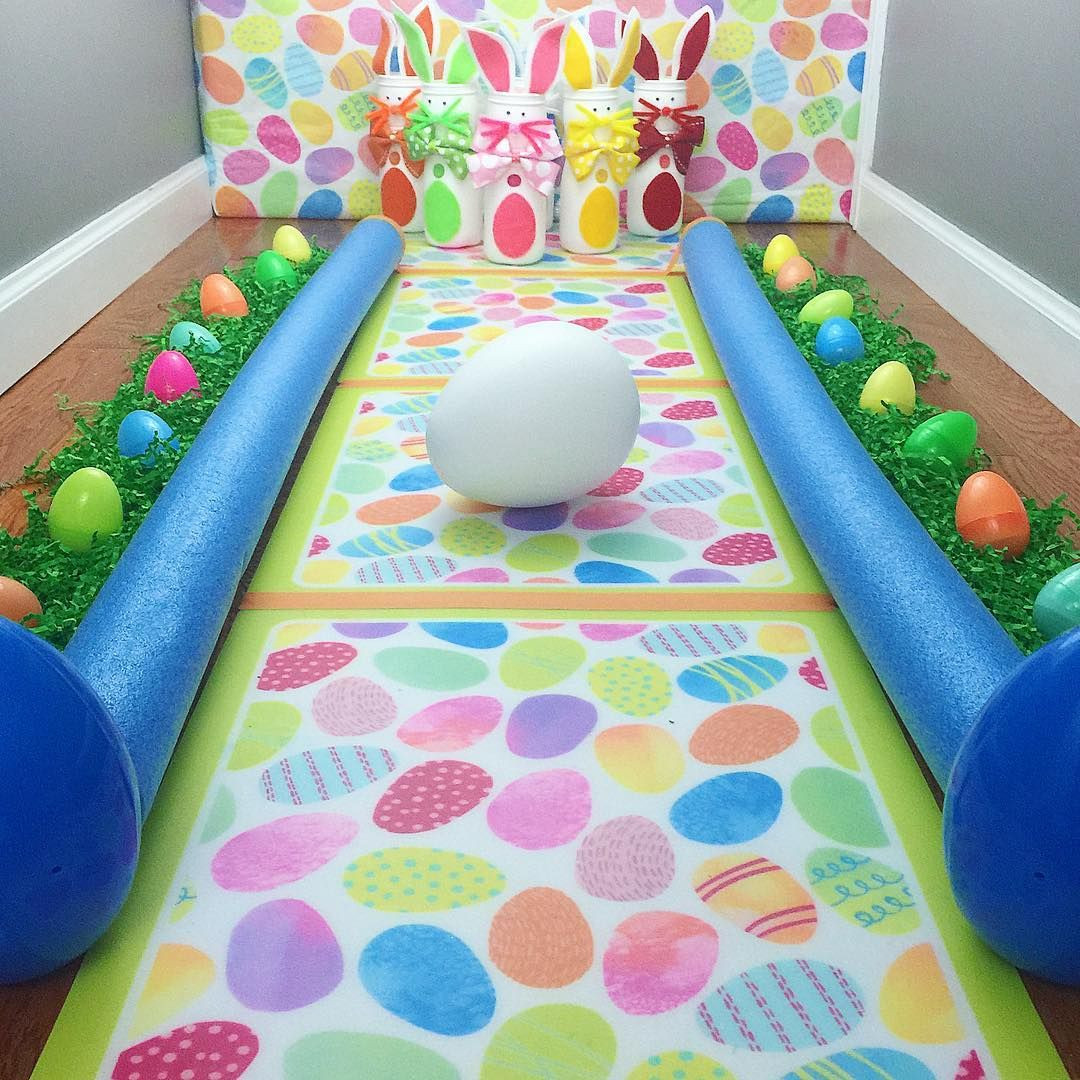 Games For Easter Party
 Craft Project DIY Bunny Bowling Kids Easter Game made