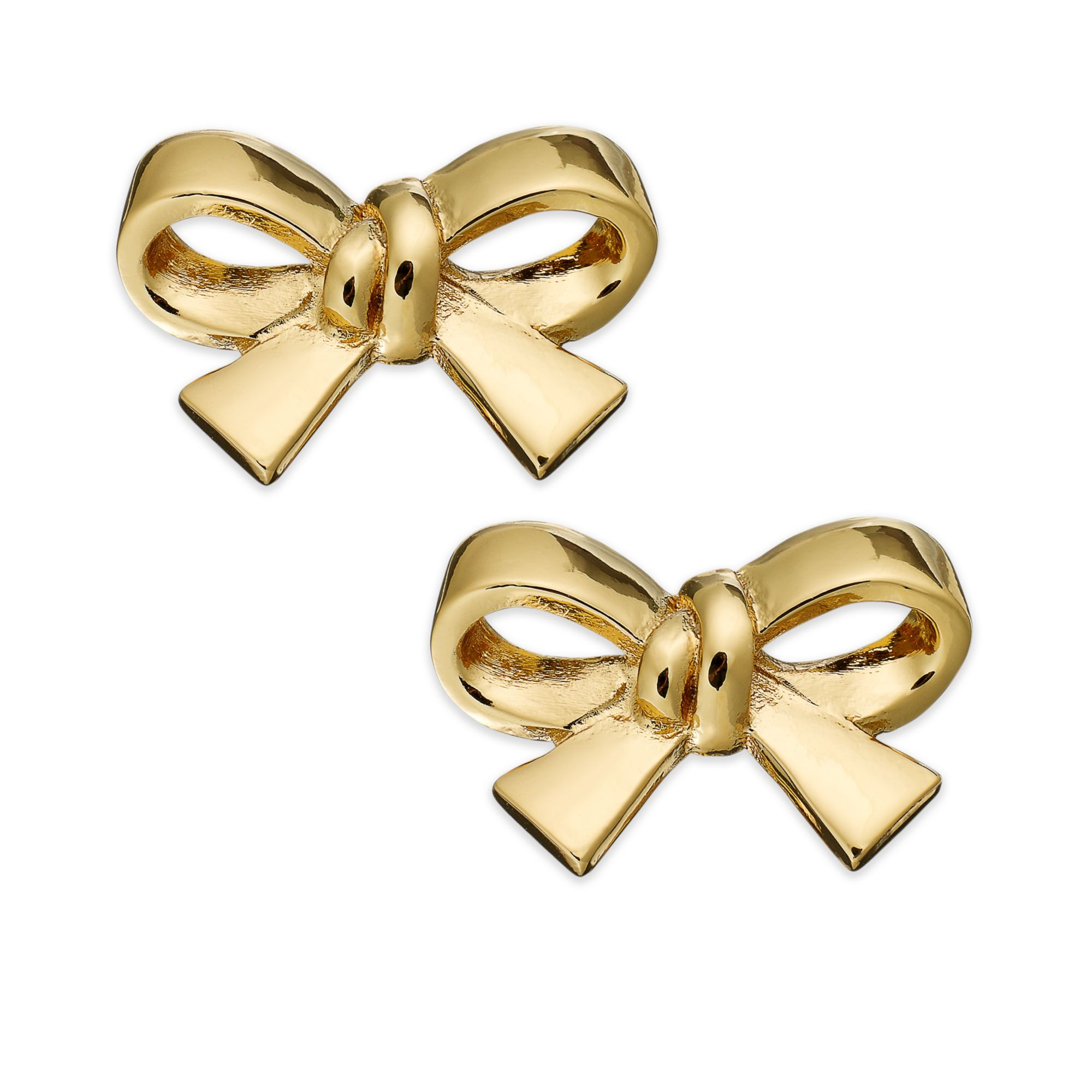 Gold Bow Earrings
 Kate Spade Gold Tone Bow Clip Earrings in Gold No