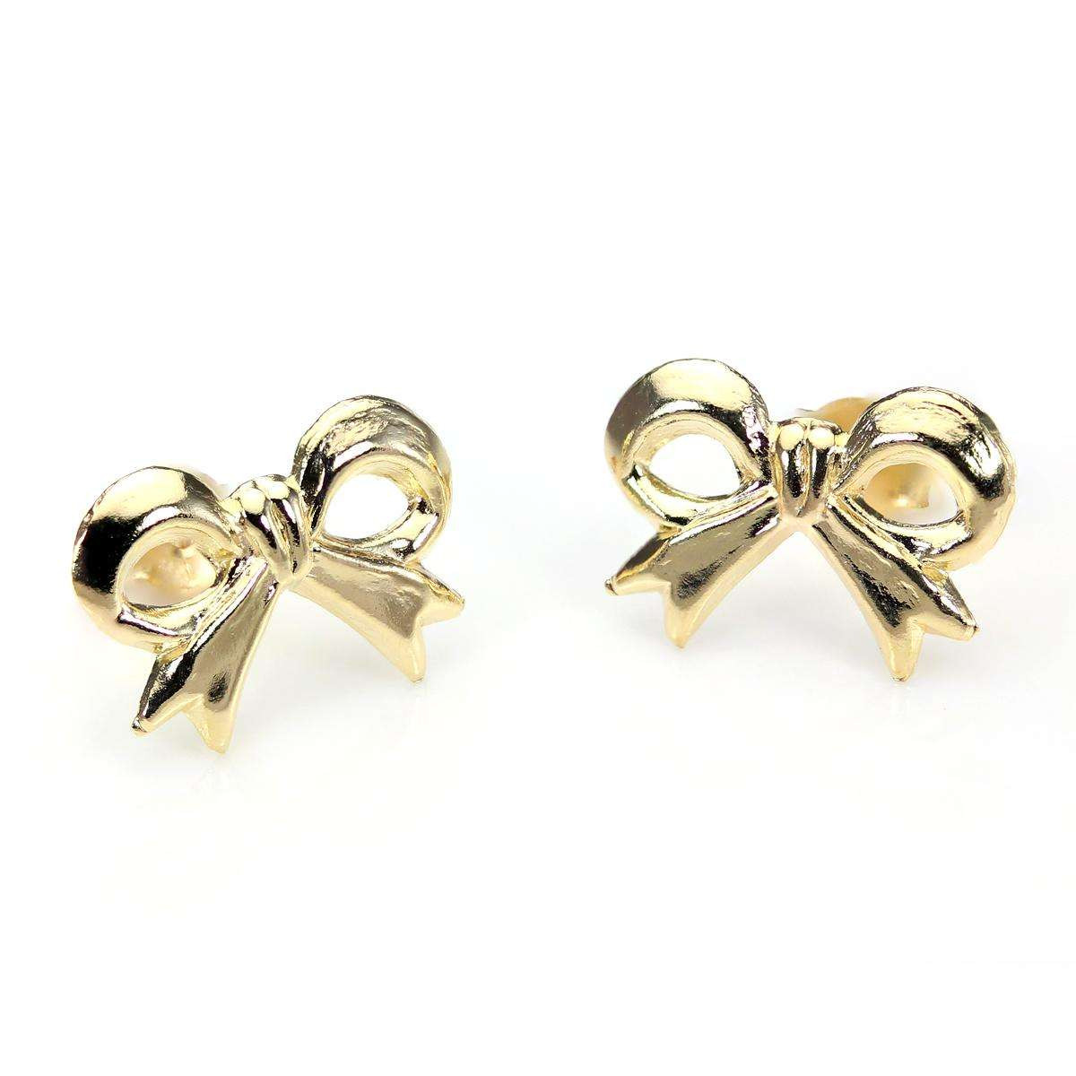 Gold Bow Earrings
 9ct Yellow Gold Bow Stud Earrings