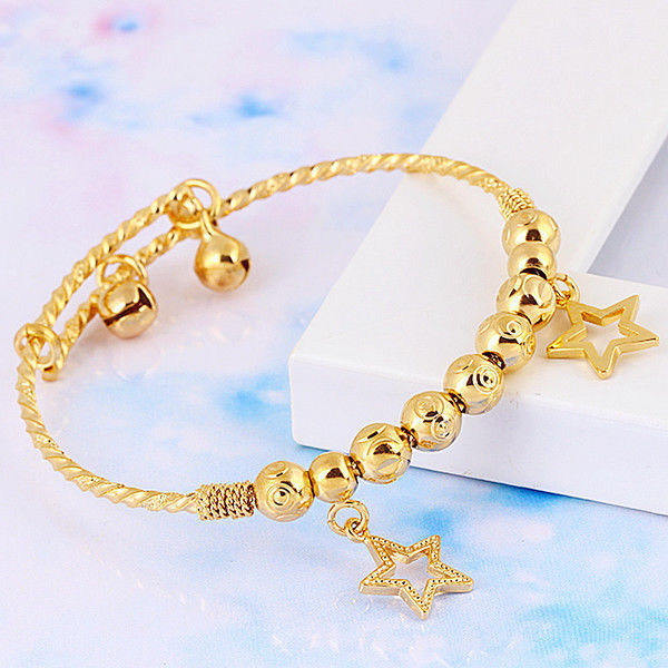 Gold Bracelets For Babies
 Baby Children s Jewellery 18k Yellow Gold Filled GF Charm