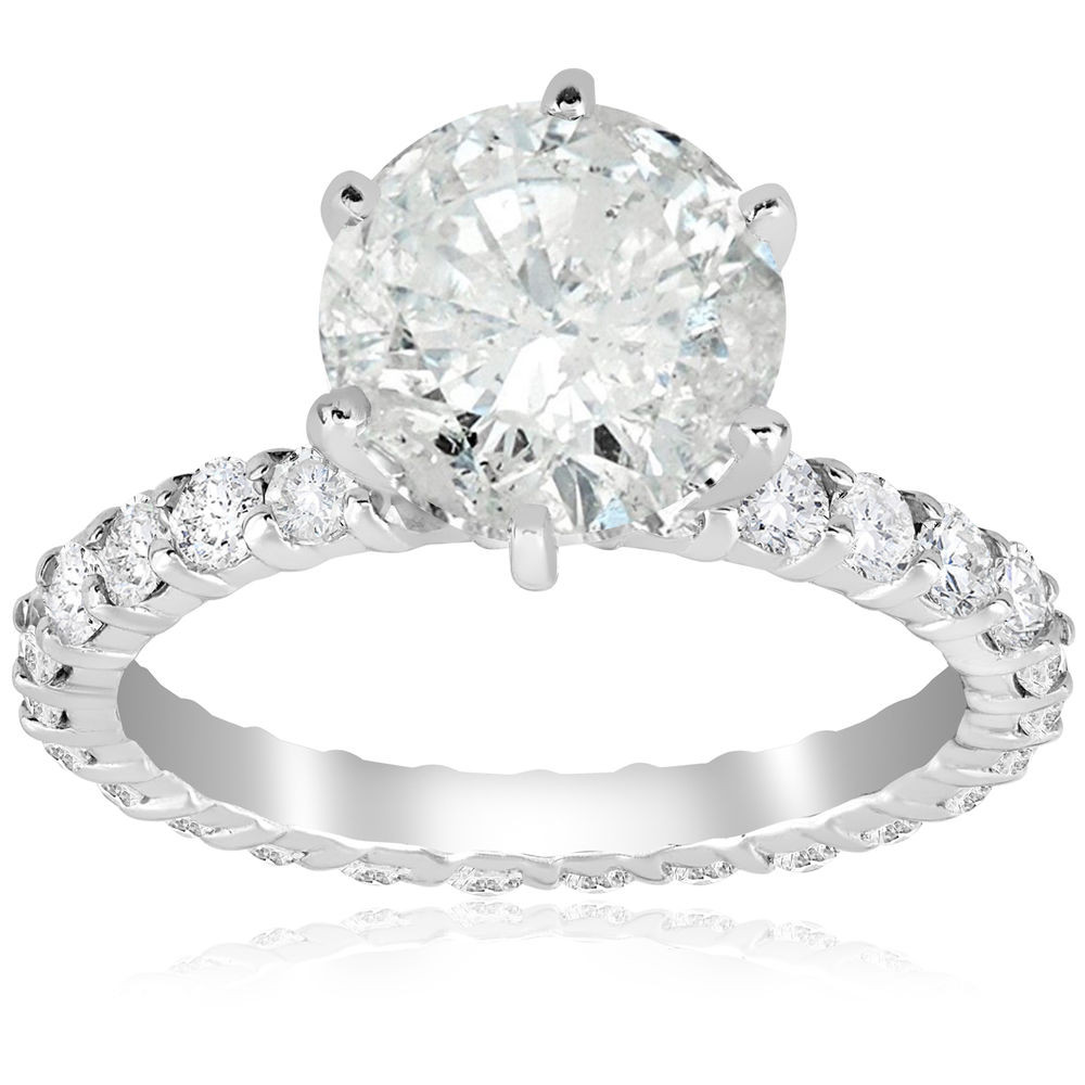 Gold Diamond Engagement Rings
 5 carat Enhanced Diamond Engagement Eternity Ring 14K