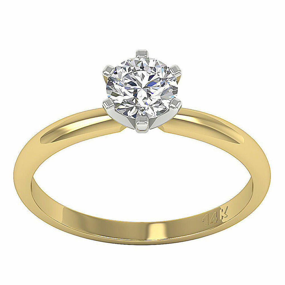 Gold Diamond Engagement Rings
 Appraisal I1 H 0 80Ct Genuine Diamond Solitaire Engagement