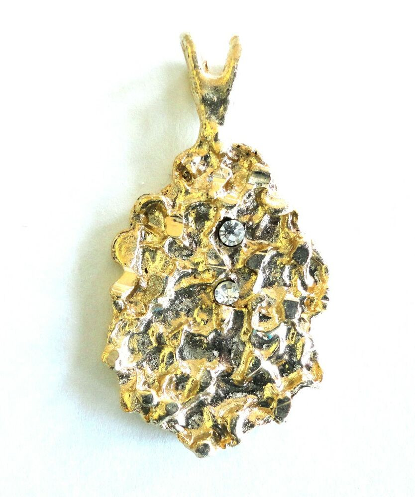 Gold Nugget Necklace
 New Pendant Gold Plated Nug Charm For Necklace With
