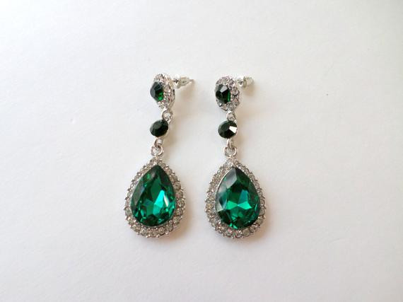 Green Chandelier Earrings
 Emerald Earrings Green Chandelier Earrings by