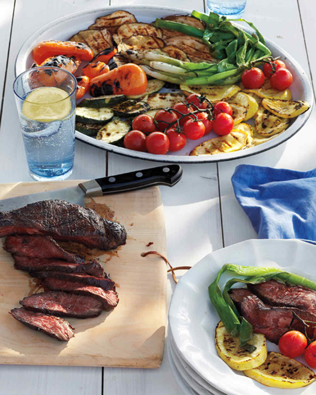 Grill Ideas For Summer
 Grilled Steak and Summer Ve able Salad Recipe