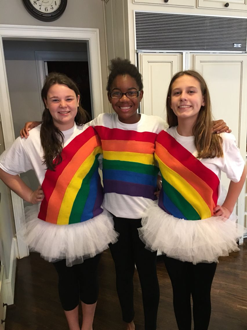 Halloween Costume Ideas For 3
 Cute and creative halloween Rainbow costume for a group of