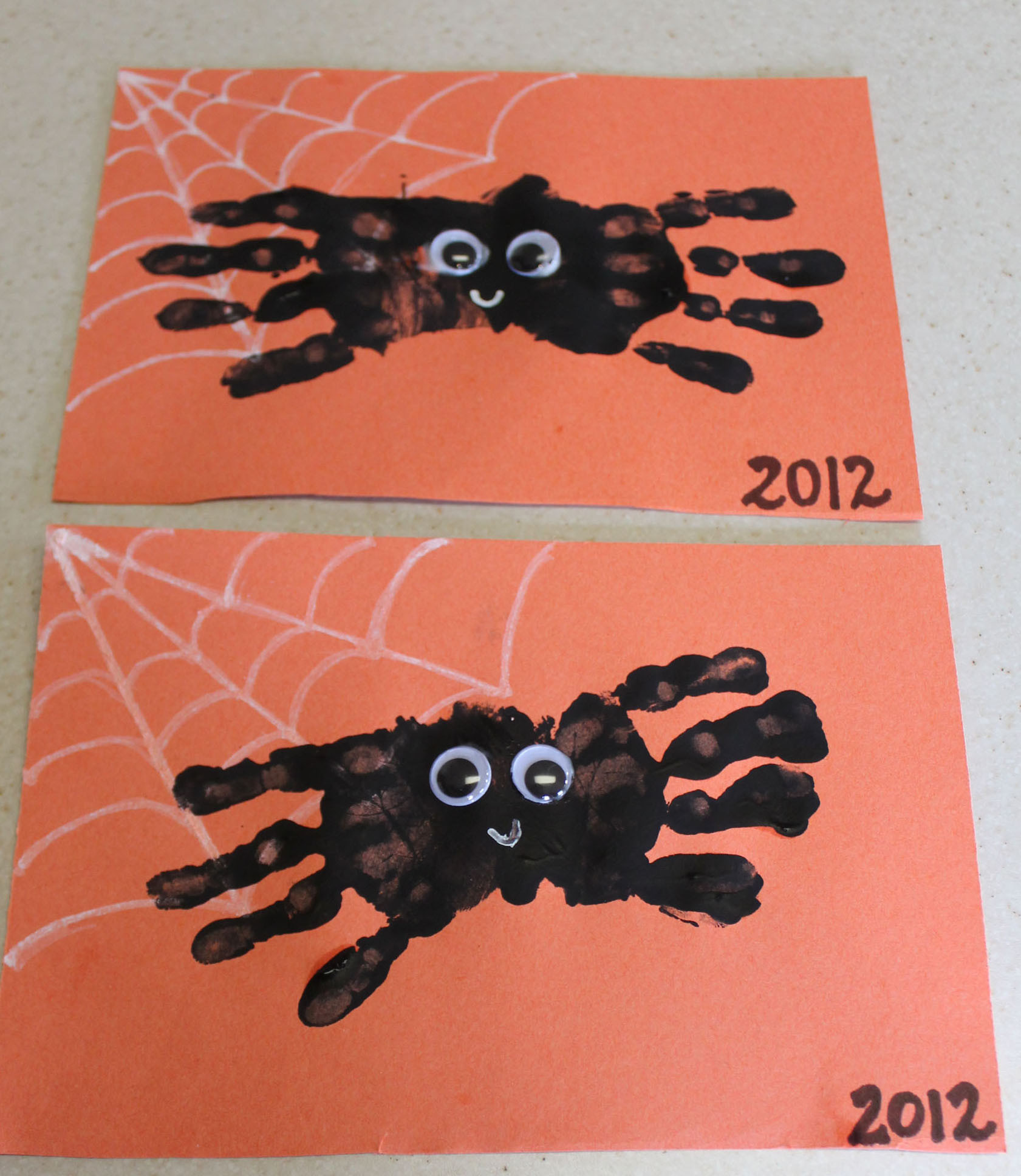 Halloween Craft Activities
 Hand Print Spider Halloween Craft