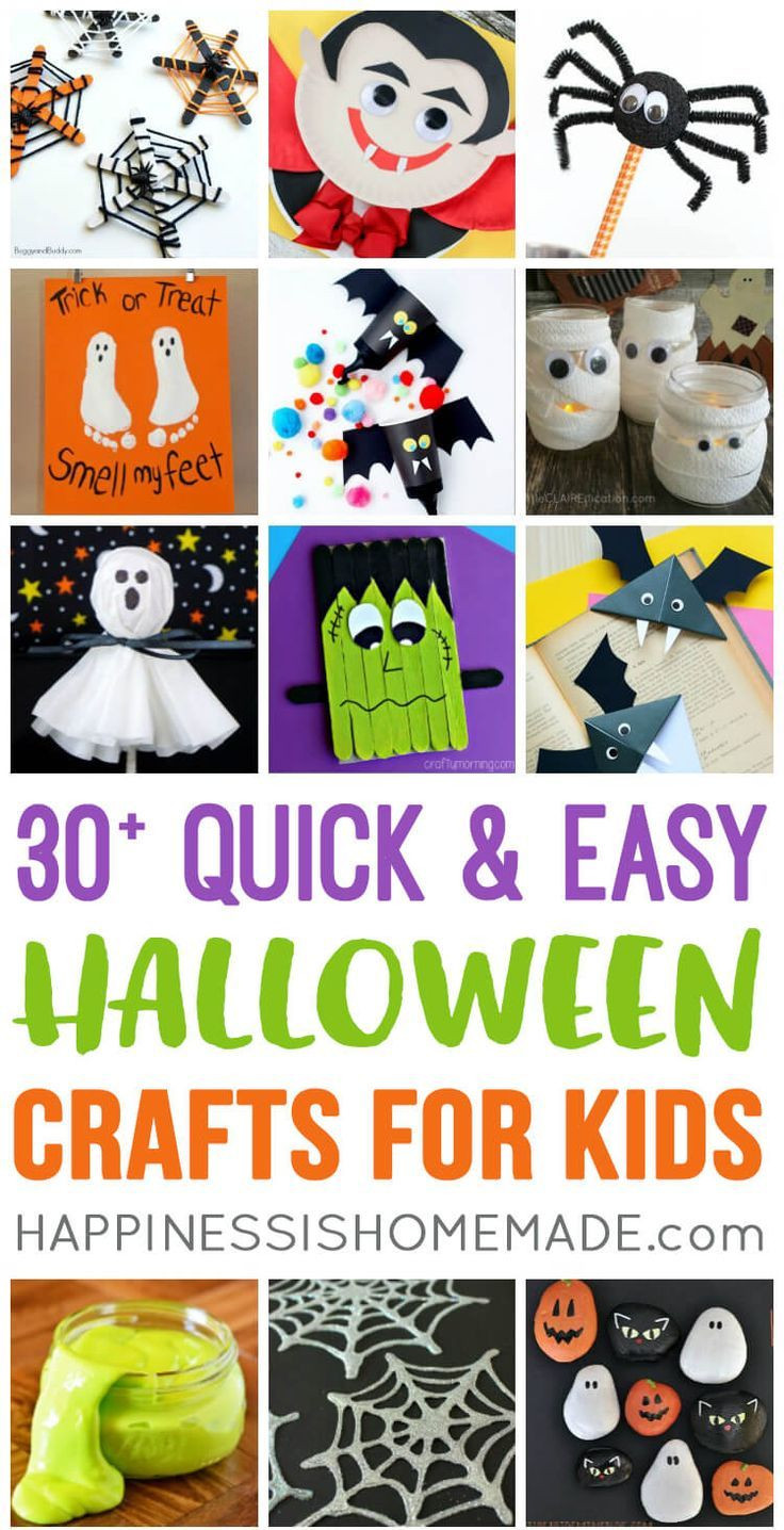 Halloween Crafts For Toddlers Age 3
 These quick and easy Halloween kids crafts can be made in