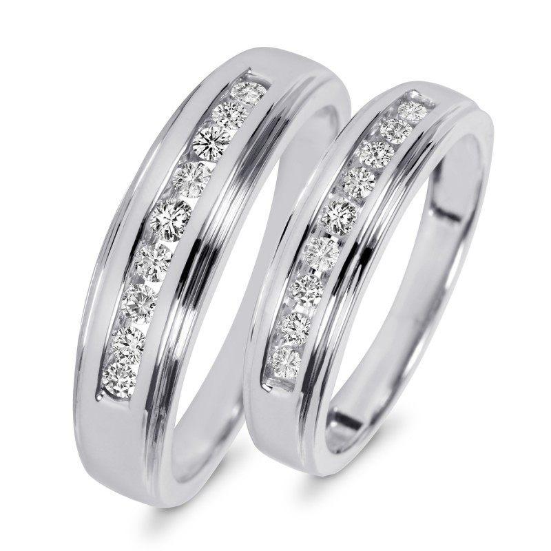 His And Hers Wedding Band Sets
 66 Trio Wedding Ring Set