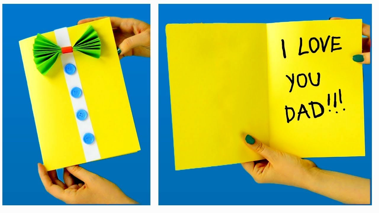 Homemade Fathers Day Card Ideas
 Father s Day Card For Kids ♥ Easy Homemade Father s Day