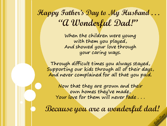 Husband Fathers Day Quotes
 Happy Father s Day To My Husband s and