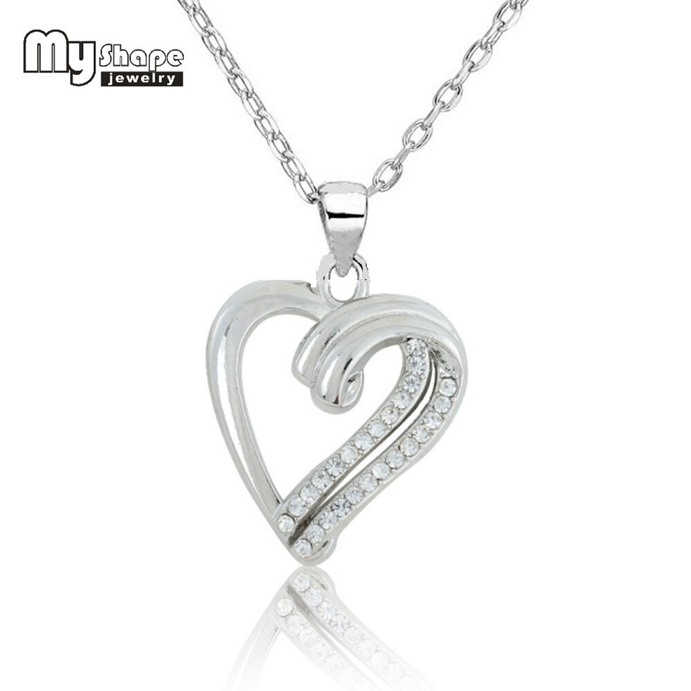 I Love You Necklace For Girlfriend
 Aliexpress Buy my shape Silver Plated Crystal