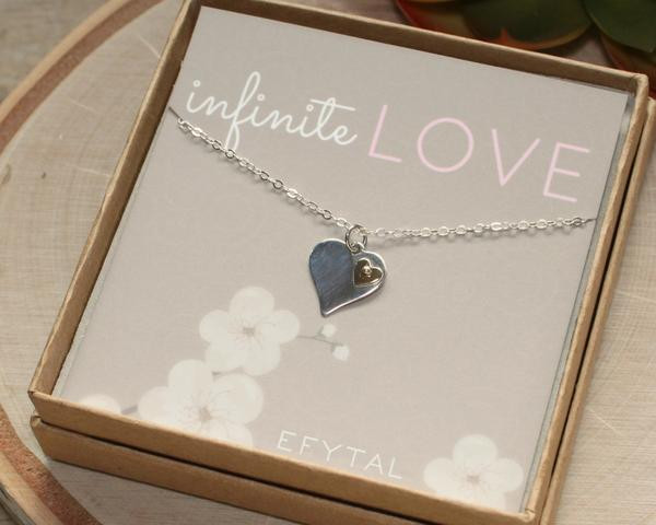 I Love You Necklace For Girlfriend
 "Infinite Love" Heart Necklace for Girlfriend or Wife