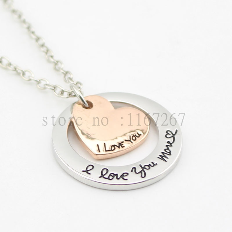 I Love You Necklace For Girlfriend
 2016 Anniversary Necklace"I love you more" necklace