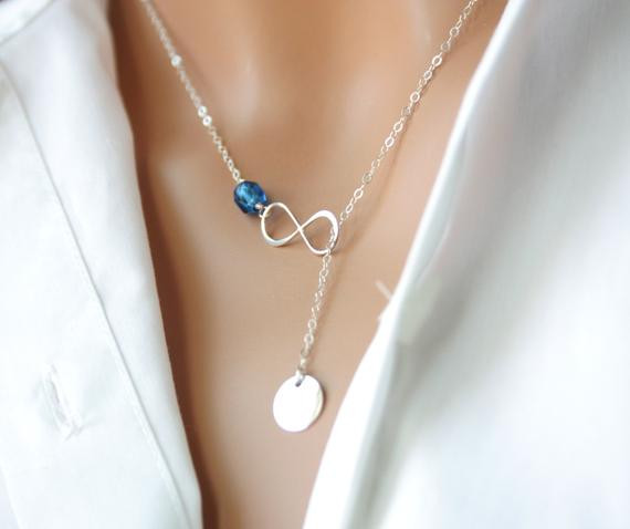 Infinity Lariat Necklace
 Personalized Infinity Lariat Y necklace with Customized