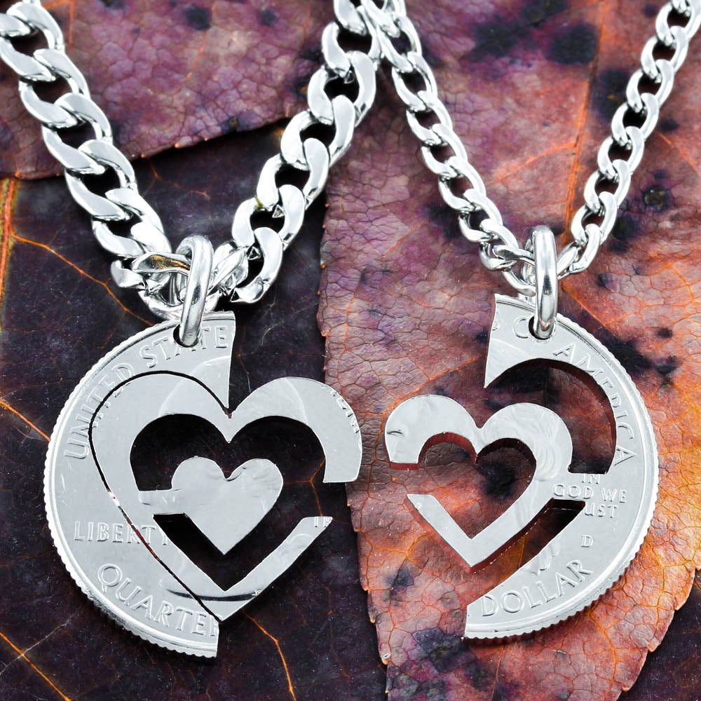 Interlocking Couples Necklaces
 I Carry Your Heart Necklaces couples jewelry Interlocking