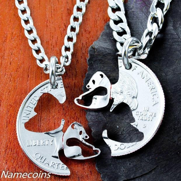 Interlocking Couples Necklaces
 Panda Necklace set Interlocking Couples Necklaces – Namecoins