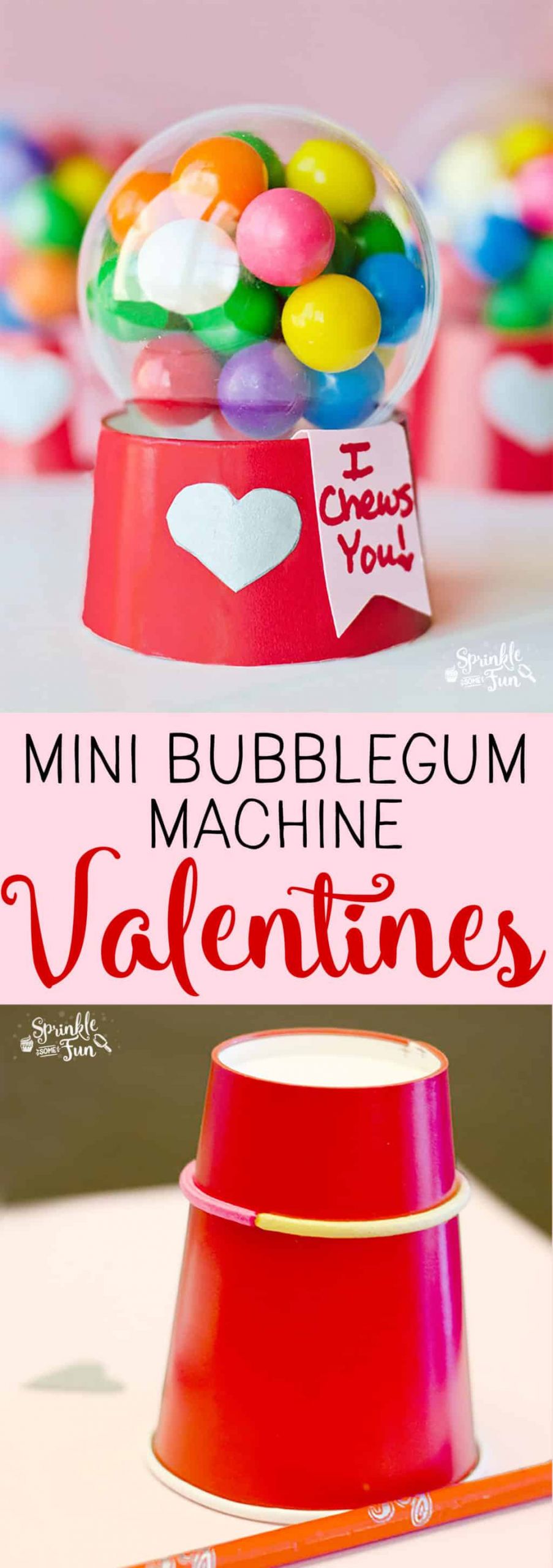Kid Valentines Day Gifts
 Mini Bubblegum Machine Valentines