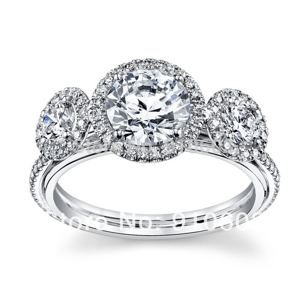 Lab Grown Diamond Rings
 Santina Solid 9K White Gold Diamond Engagement Ring