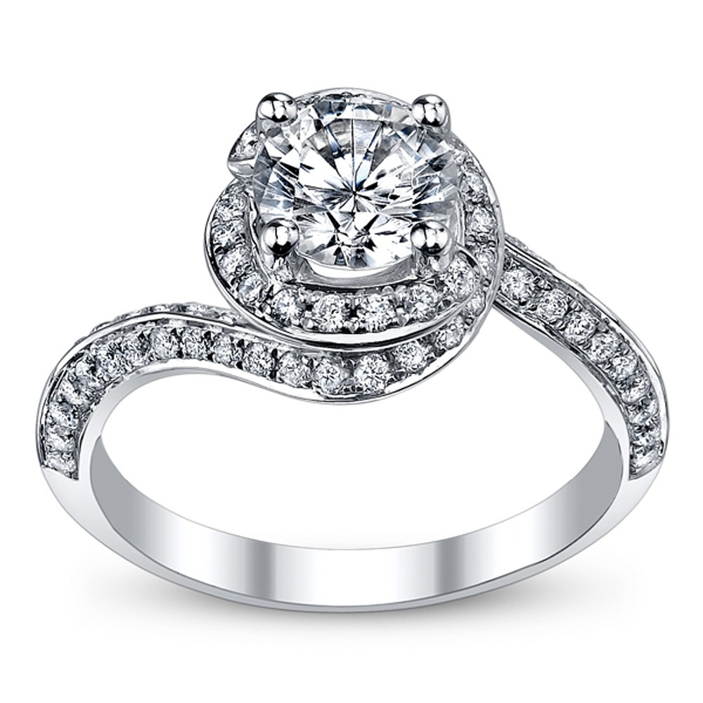 Lab Grown Diamond Rings
 Vintage 9K White Gold Wedding Ring Luxury 1 Carat ASCD Lab