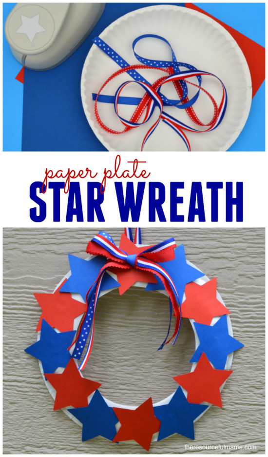 Labor Day Activities For Seniors
 Patriotic Star Wreath Craft for Kids