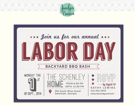 Labor Day Party Invite
 24 best Labor Day Invitations images on Pinterest