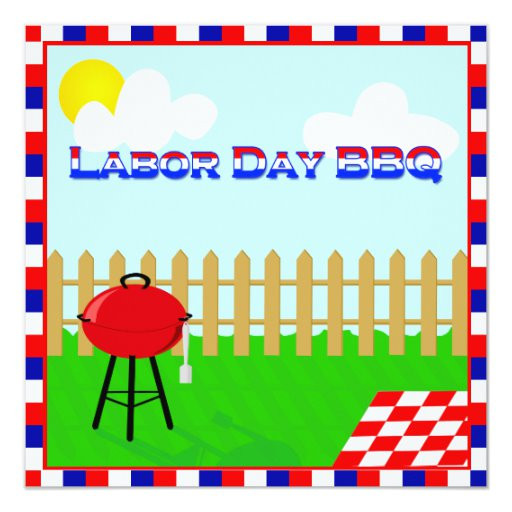 Labor Day Party Invite
 Fun Labor Day BBQ Patriotic Party Invitation