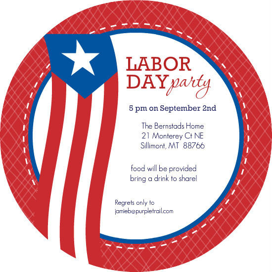 Labor Day Party Invite
 labor day invitations Flag Labor Day Red White and Blue