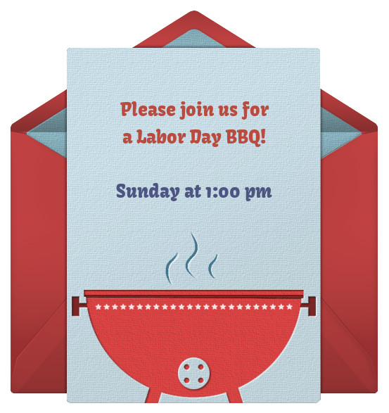 Labor Day Party Invite
 Labor Day line Invitations