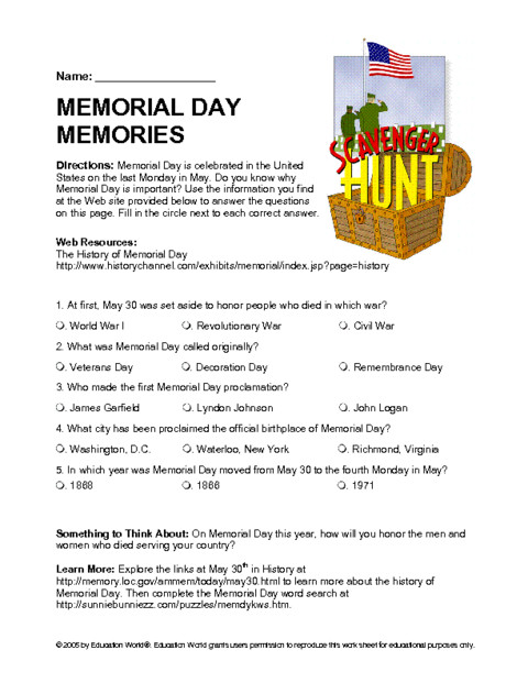 Memorial Day Activities For Seniors
 hunt036 pdf