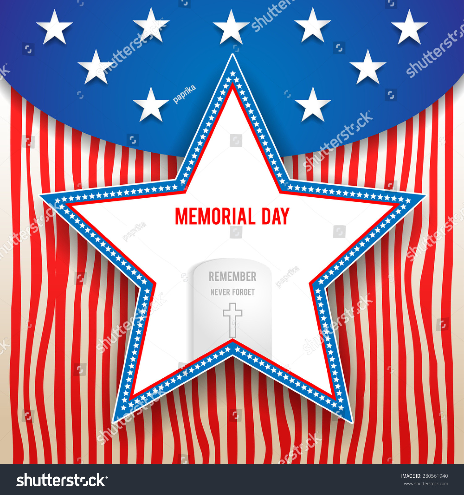 Memorial Day Design
 Memorial Day Design Striped Background Holiday