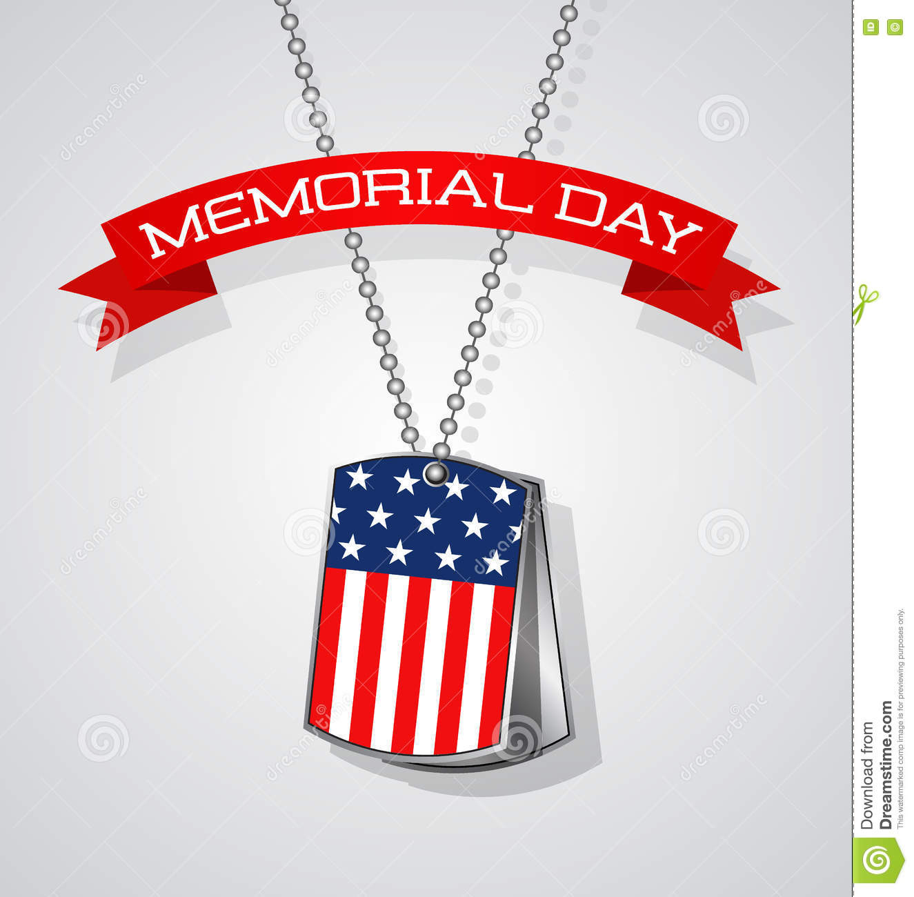 Memorial Day Design
 Memorial Day Banner Design With Sol r Dog Tags And Flag